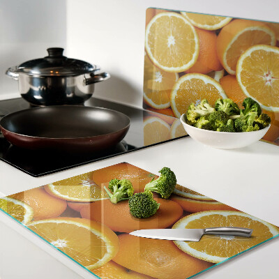 Glazen snijplanken Gesneden sinaasappels