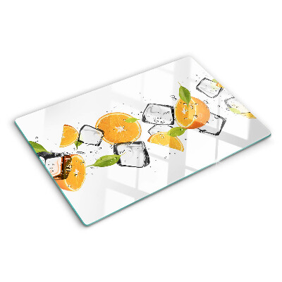 Snijplanken glas Citrus met ijs