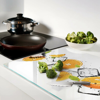 Szklana deska do krojenia Cytrusy z lodem