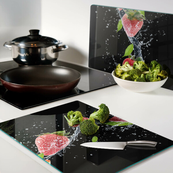 Deska kuchenna szklana Truskawki w wodzie