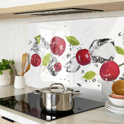 Szklana deska do krojenia Czerwone jabłka z lodem