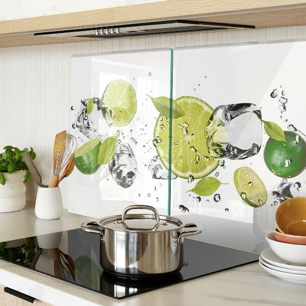 Deska kuchenna szklana Cytryny i lód w wodzie