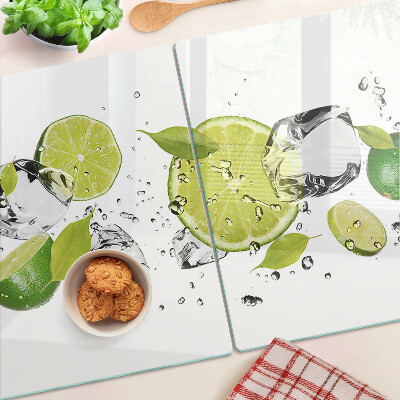 Deska kuchenna szklana Cytryny i lód w wodzie