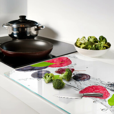 Szklana deska kuchenna Owoce w wodzie