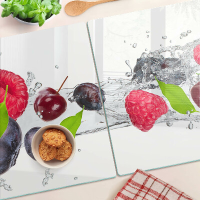 Szklana deska kuchenna Owoce w wodzie