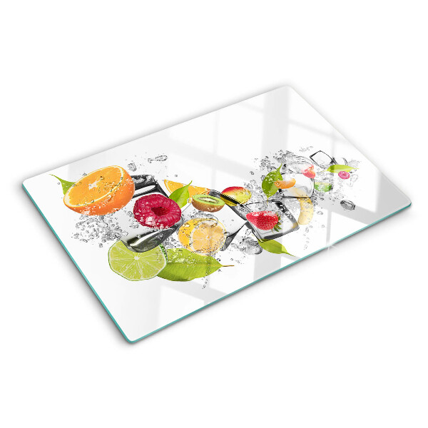 Szklana deska kuchenna Owoce w wodzie