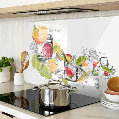 Szklana deska kuchenna Owoce w wodzie