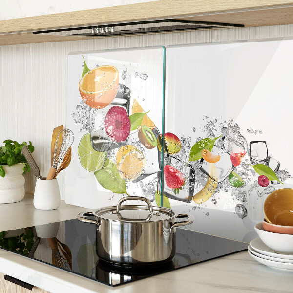 Szklana deska kuchenna Owoce w wodzie