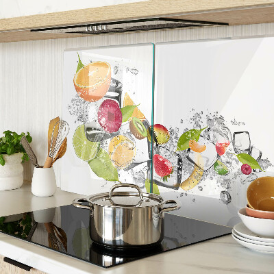 Szklana deska kuchenna Owoce w wodzie