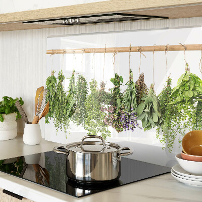 Deska kuchenna szklana Suszone zioła na sznurku