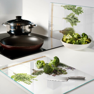 Deska kuchenna szklana Zioła suszone na sznurku