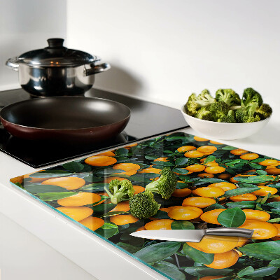 Szklana deska do krojenia Mandarynki na gałęziach