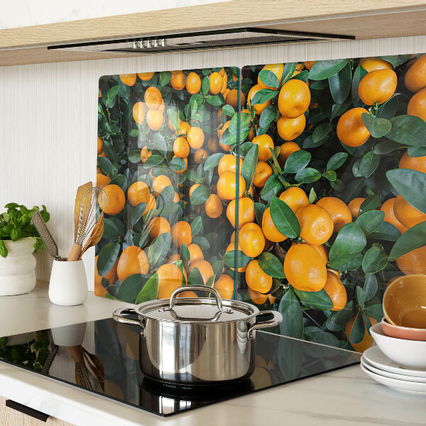 Szklana deska do krojenia Mandarynki na gałęziach