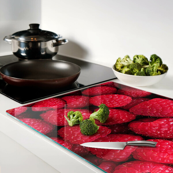 Szklana deska kuchenna Maliny na tle