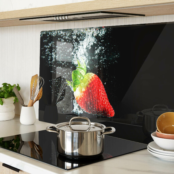 Szklana deska do krojenia Truskawka w wodzie