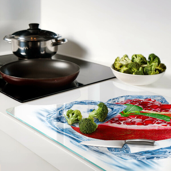 Szklana deska kuchenna Granat w lodzie