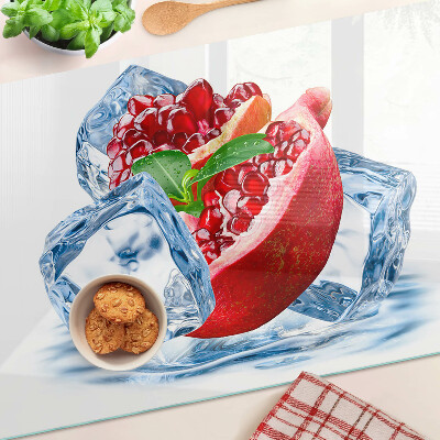 Szklana deska kuchenna Granat w lodzie