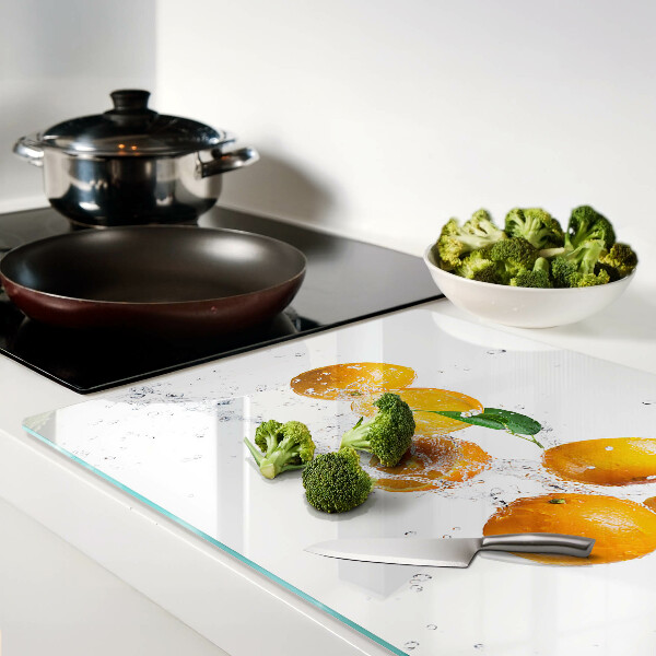 Deska kuchenna szklana Cytrusy z wodą