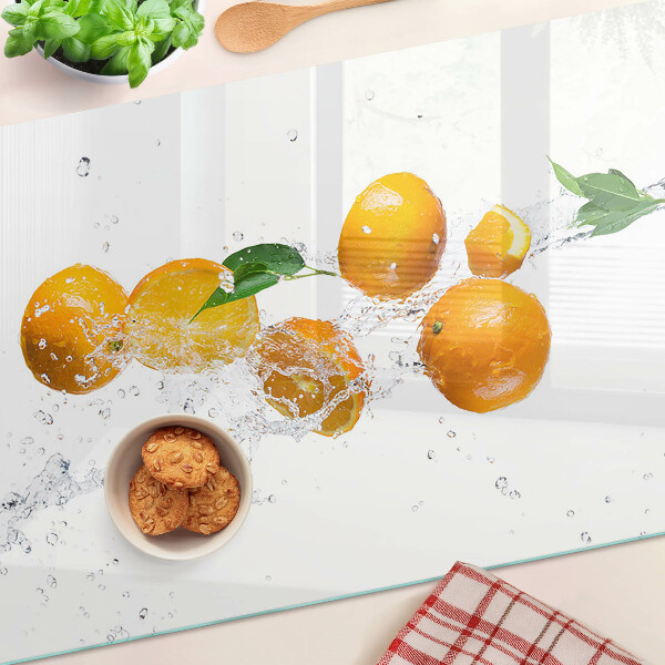 Deska kuchenna szklana Cytrusy z wodą