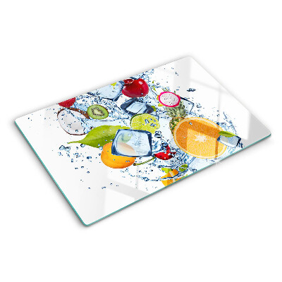 Szklana deska do krojenia Owoce i lód