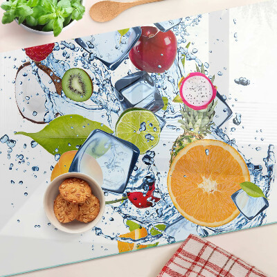 Szklana deska do krojenia Owoce i lód