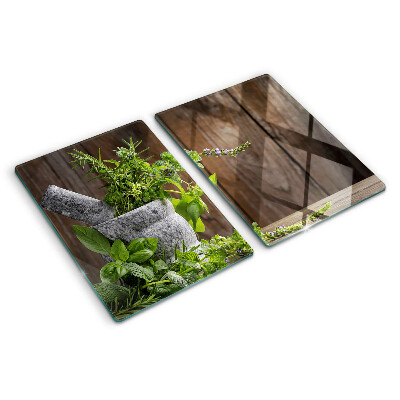 Szklana deska kuchenna Zioła w doniczce