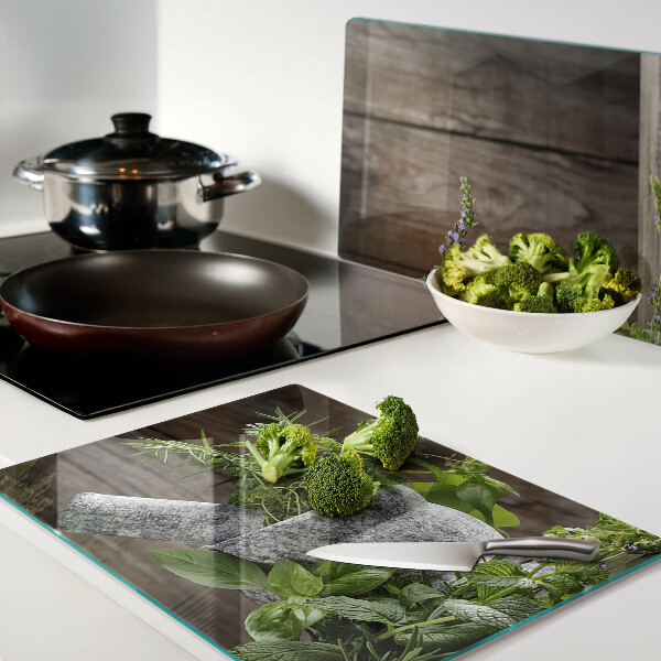 Szklana deska kuchenna Zioła w doniczce