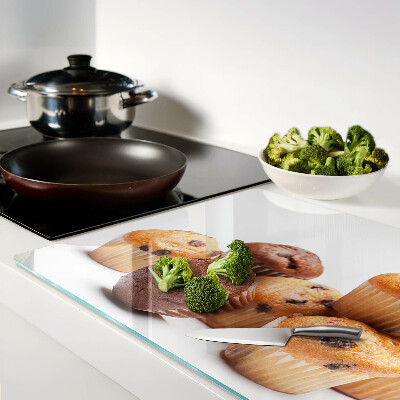 Szklana deska kuchenna Muffinki czekoladowe i waniliowe