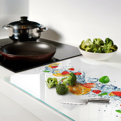 Deska kuchenna szklana Kolorowe owoce i liście