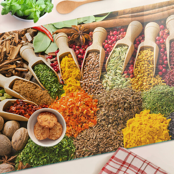 Szklana deska do krojenia Przyprawy i zioła