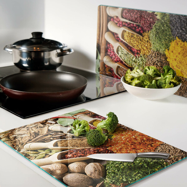 Szklana deska do krojenia Przyprawy i zioła