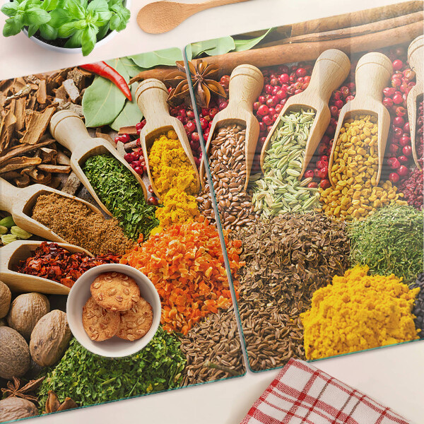 Szklana deska do krojenia Przyprawy i zioła