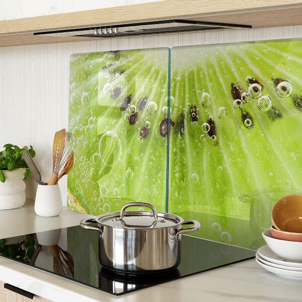 Snijplanken van glas Kiwi met waterdruppels