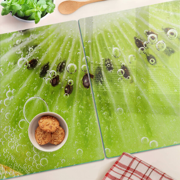 Deska kuchenna szklana Kiwi z kroplami wody