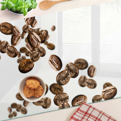 Glazen snijplanken Koffiebonen in beweging