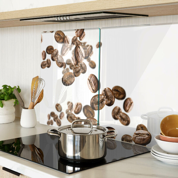 Szklana deska do krojenia Ziarna kawy w ruchu