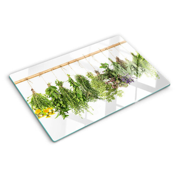 Szklana deska do krojenia Suszone zioła na sznurku
