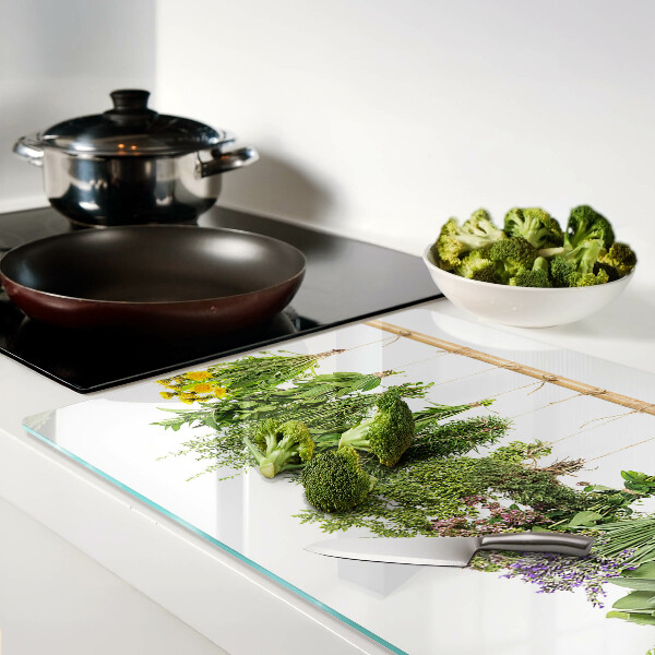 Szklana deska do krojenia Suszone zioła na sznurku