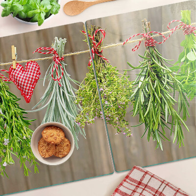 Szklana deska do krojenia Zioła na sznurku