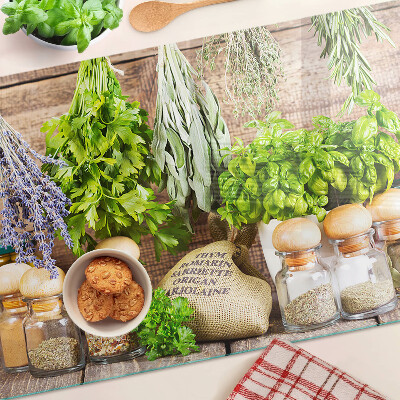 Snijplanken glas Kruiden en specerijen in de keuken