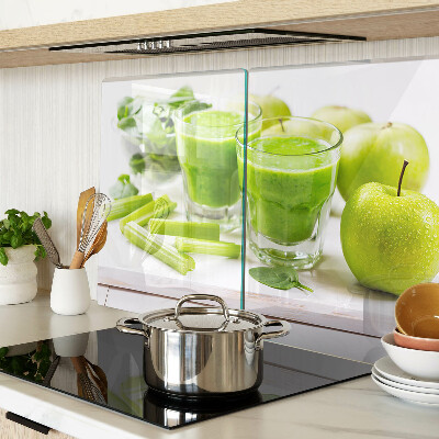 Glazen snijplanken Groene smoothie met verse ingrediënten