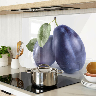 Deska kuchenna szklana Śliwki z liśćmi