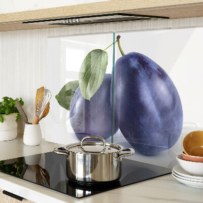 Deska kuchenna szklana Śliwki z liśćmi