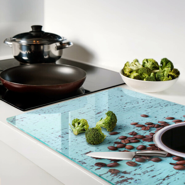 Szklana deska do krojenia Kawa i ziarna kawy