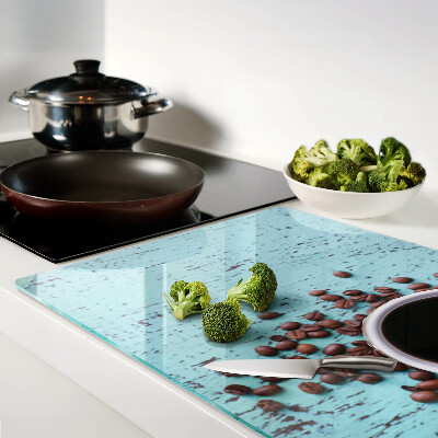 Szklana deska do krojenia Kawa i ziarna kawy