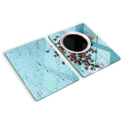 Szklana deska do krojenia Kawa i ziarna kawy