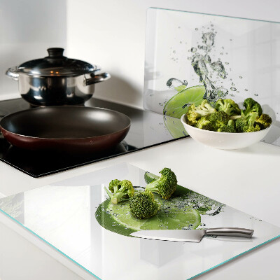 Szklana deska kuchenna Cytryny w wodzie z bąbelkami