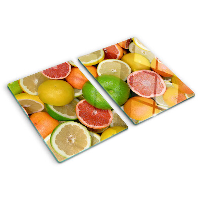 Szklana deska kuchenna Owoce cytrusowe w kolorach