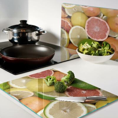 Snijplanken glas Citrusvruchten in kleur