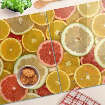 Deska kuchenna szklana Cytrusy w kolorach tęczy